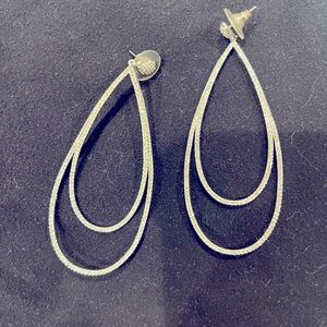 Adriana Orsini Pave Crystal Double-Tier Earrings/Silvertone